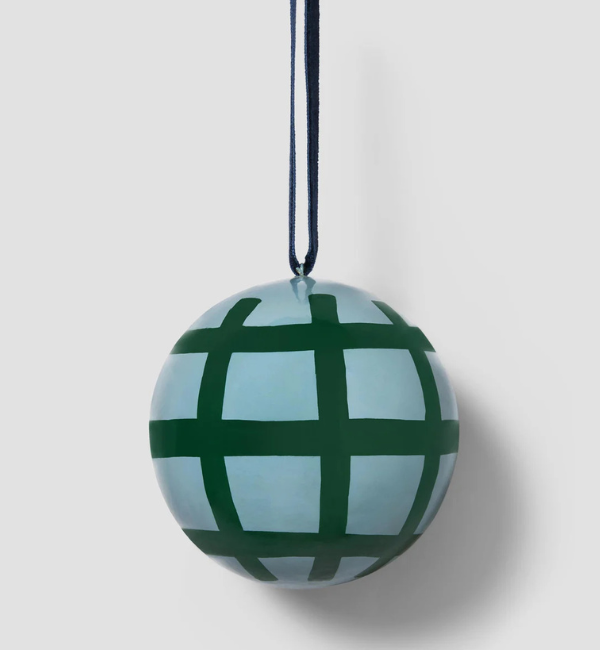 Fern Green & Dusk Blue Christmas Bauble