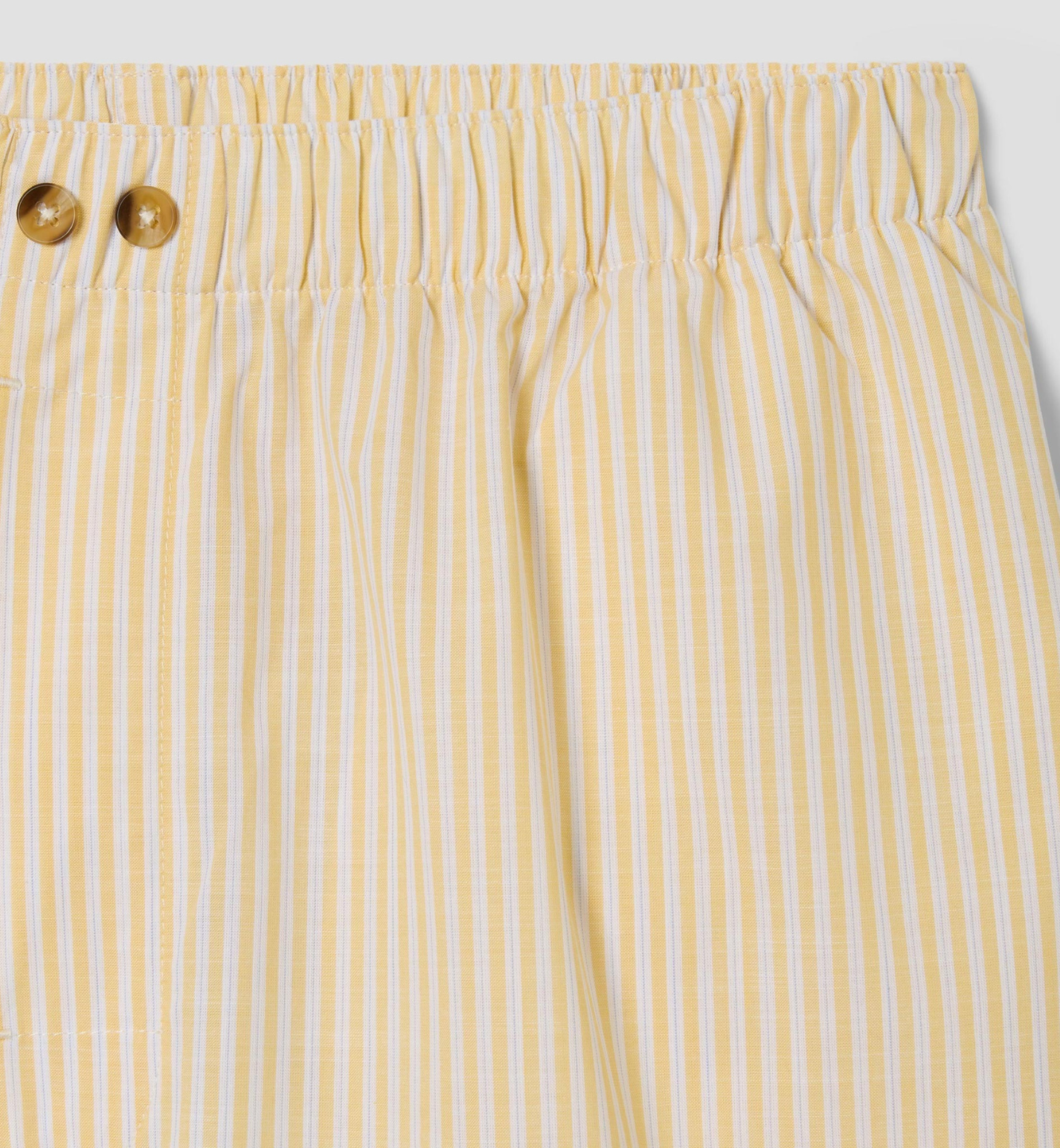 Sunny Yellow Stripe Cotton Boxer Shorts