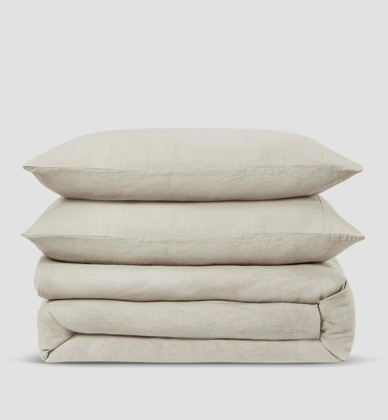 Oatmeal Linen Blend Duvet Cover