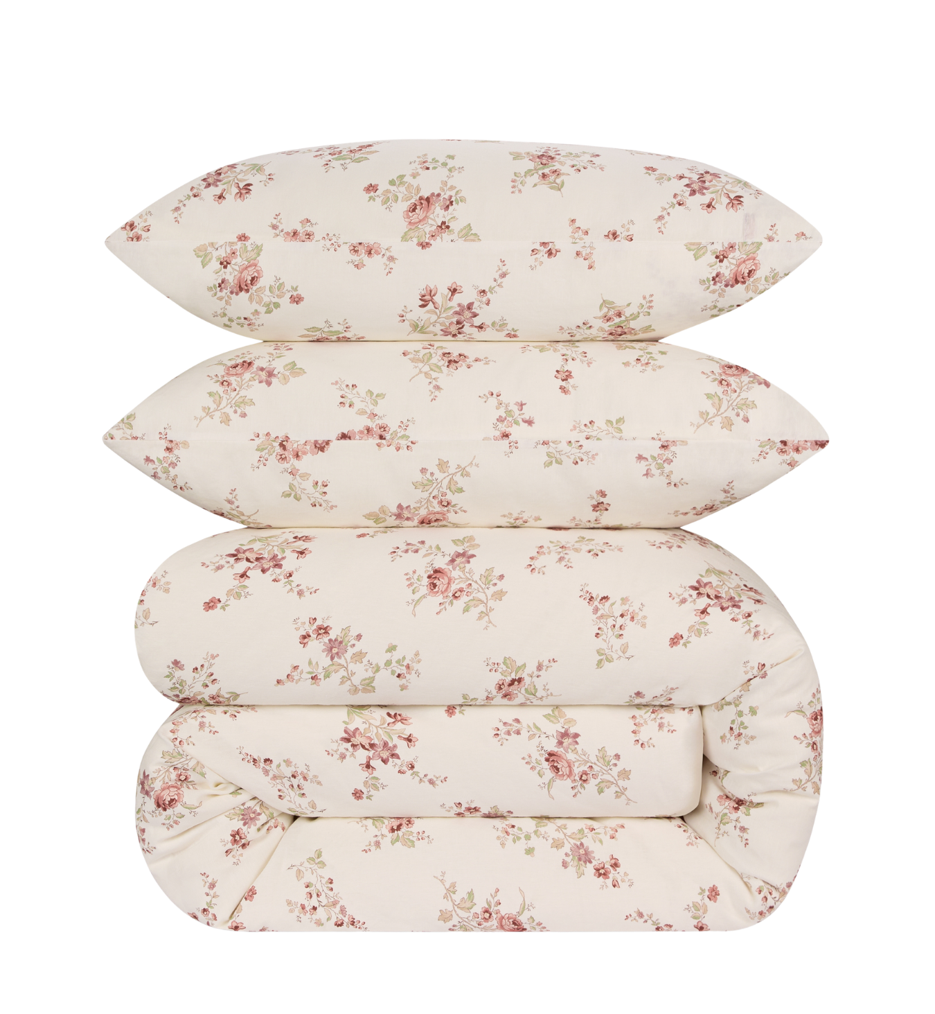 Dusty Pink Heirloom Rose Linen Blend Duvet Cover