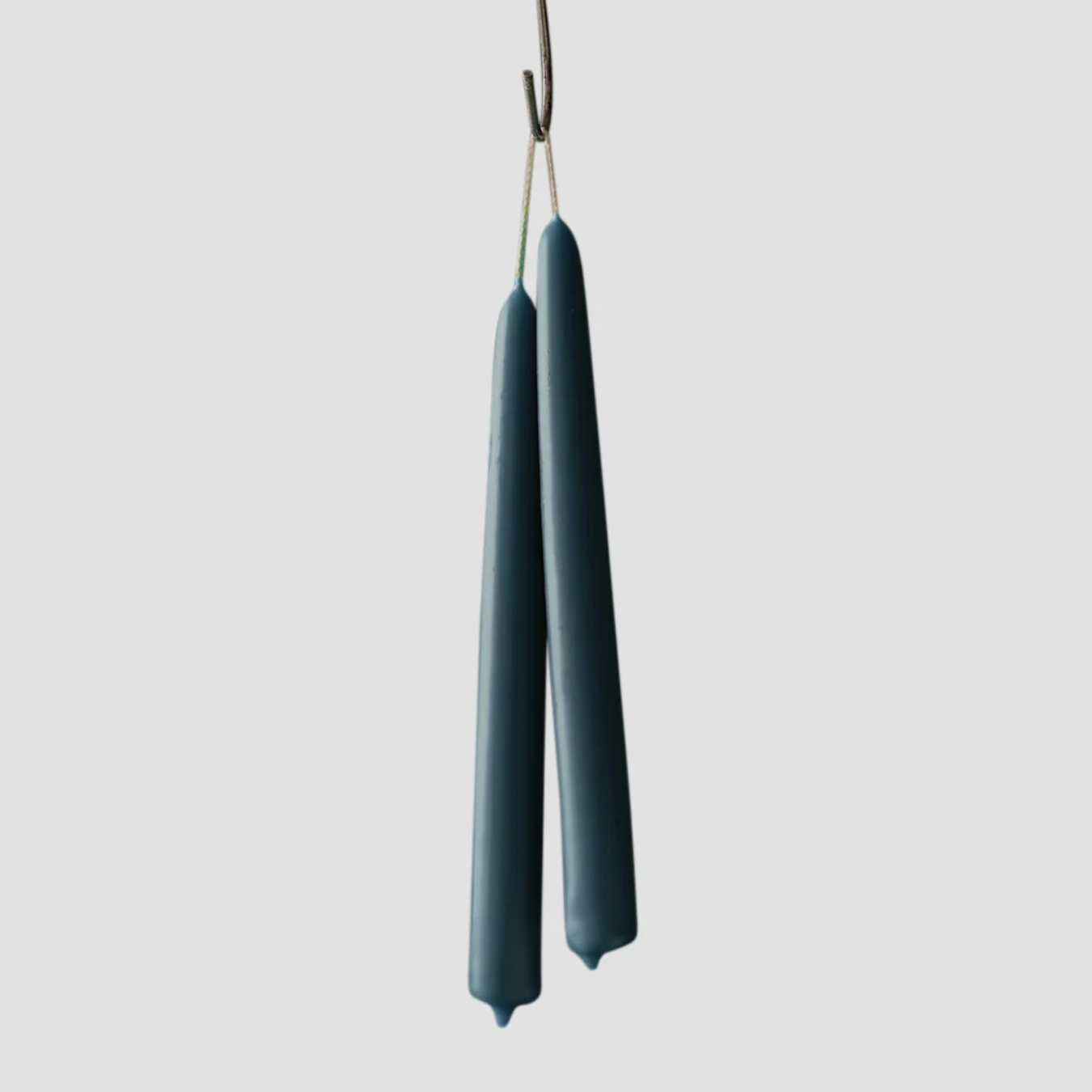 Dove Blue Beeswax Dining Candles Set of 2