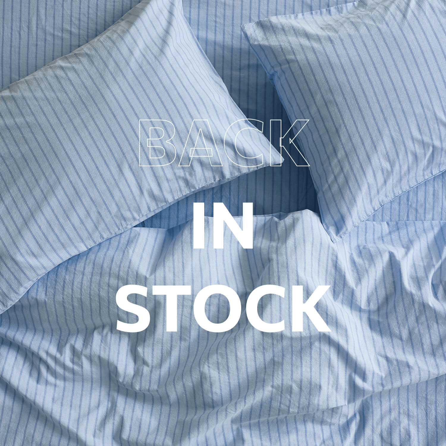 Pale Blue Favourite Shirt Stripe Cotton Duvet Cover