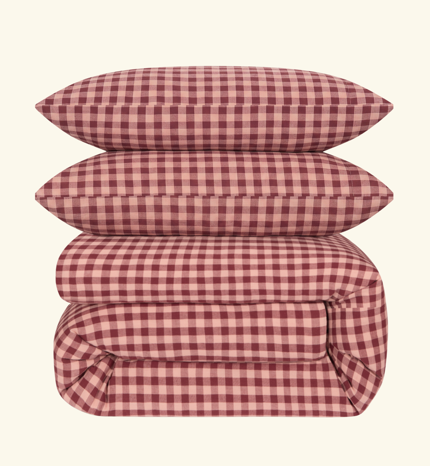 Rhubarb & Rose Pembroke Gingham Linen Blend Duvet Cover