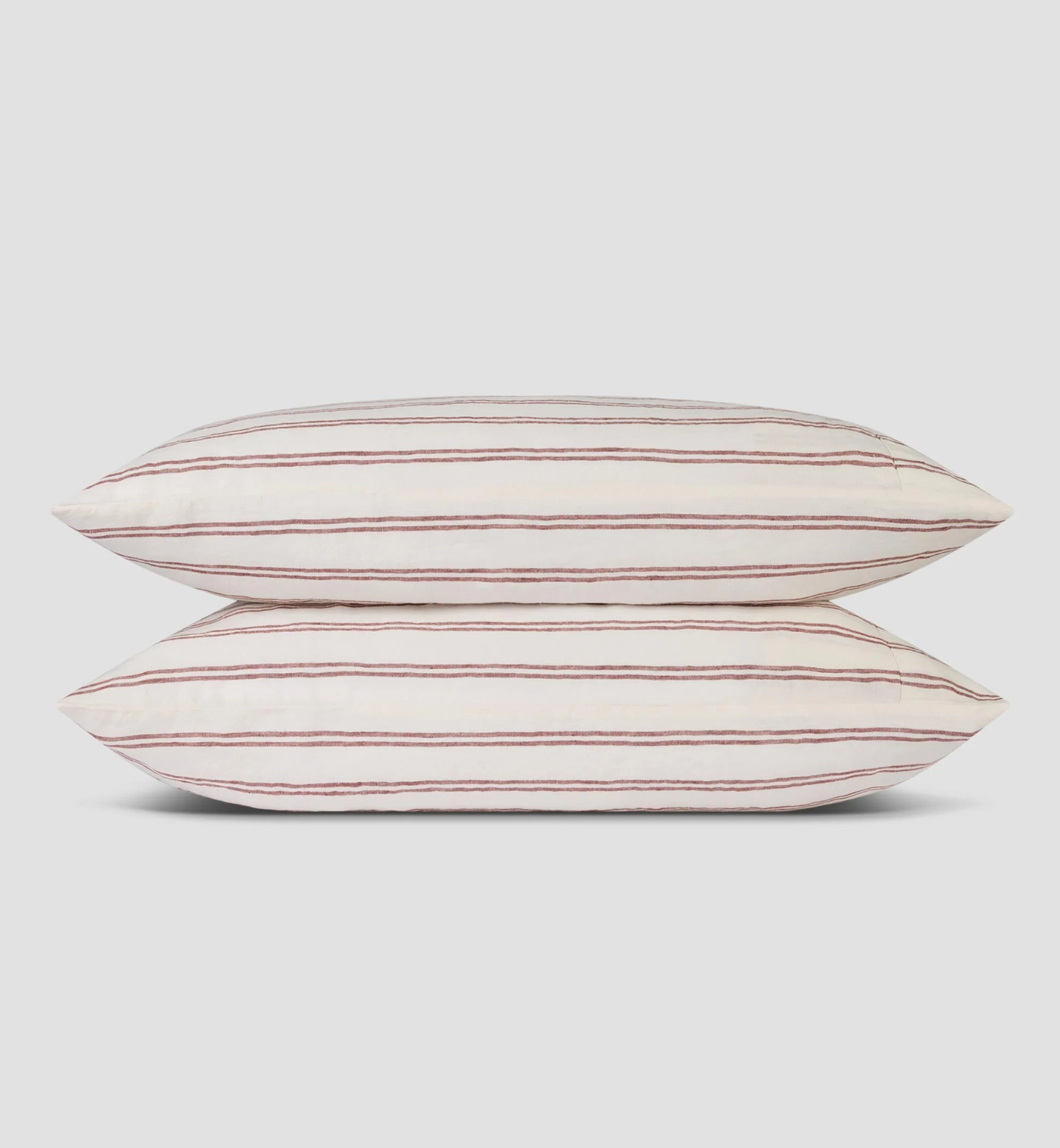 Rhubarb Kemptown Stripe Linen Blend Pillowcase (Pair)