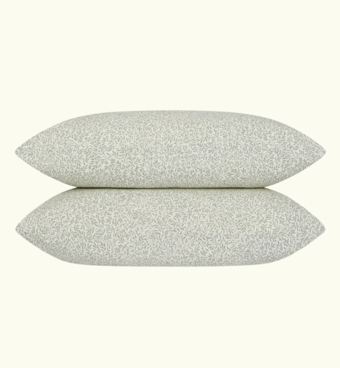 Mellow Green Standen Cotton Pillowcases (Pair)