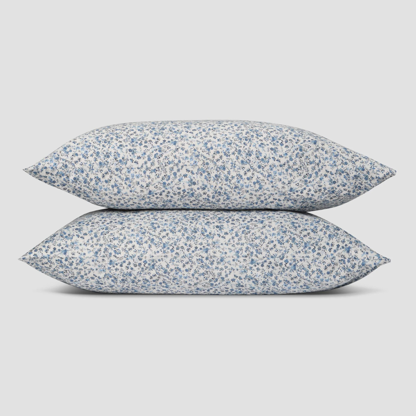 Blue Mini Meadow Cotton Pillowcases (Pair)