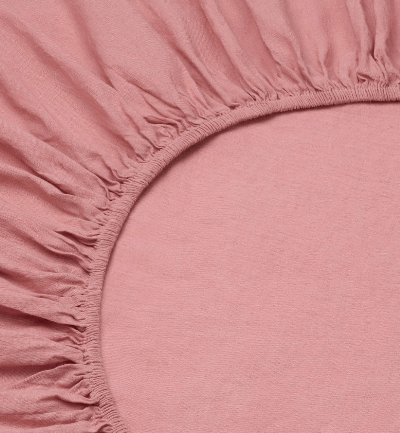 Dusty Pink Linen Blend Fitted Sheet