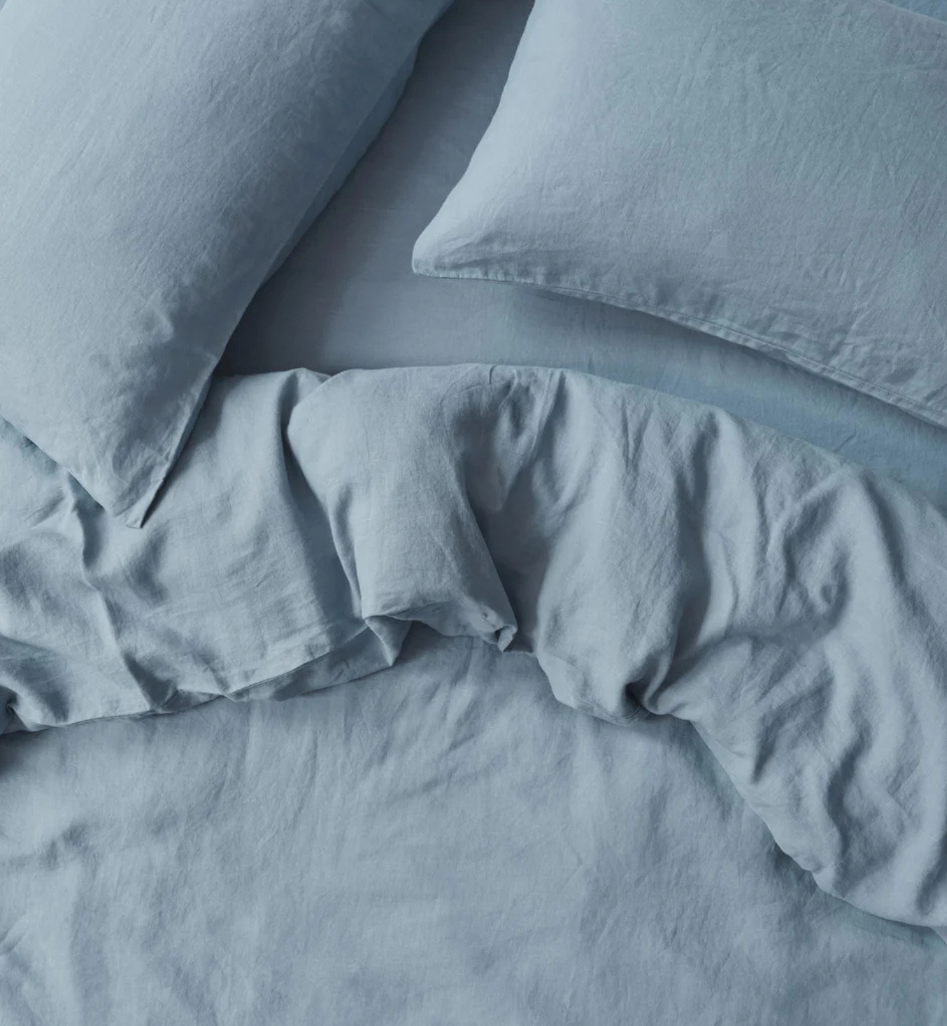 Dusk Blue 100% Linen Duvet Cover