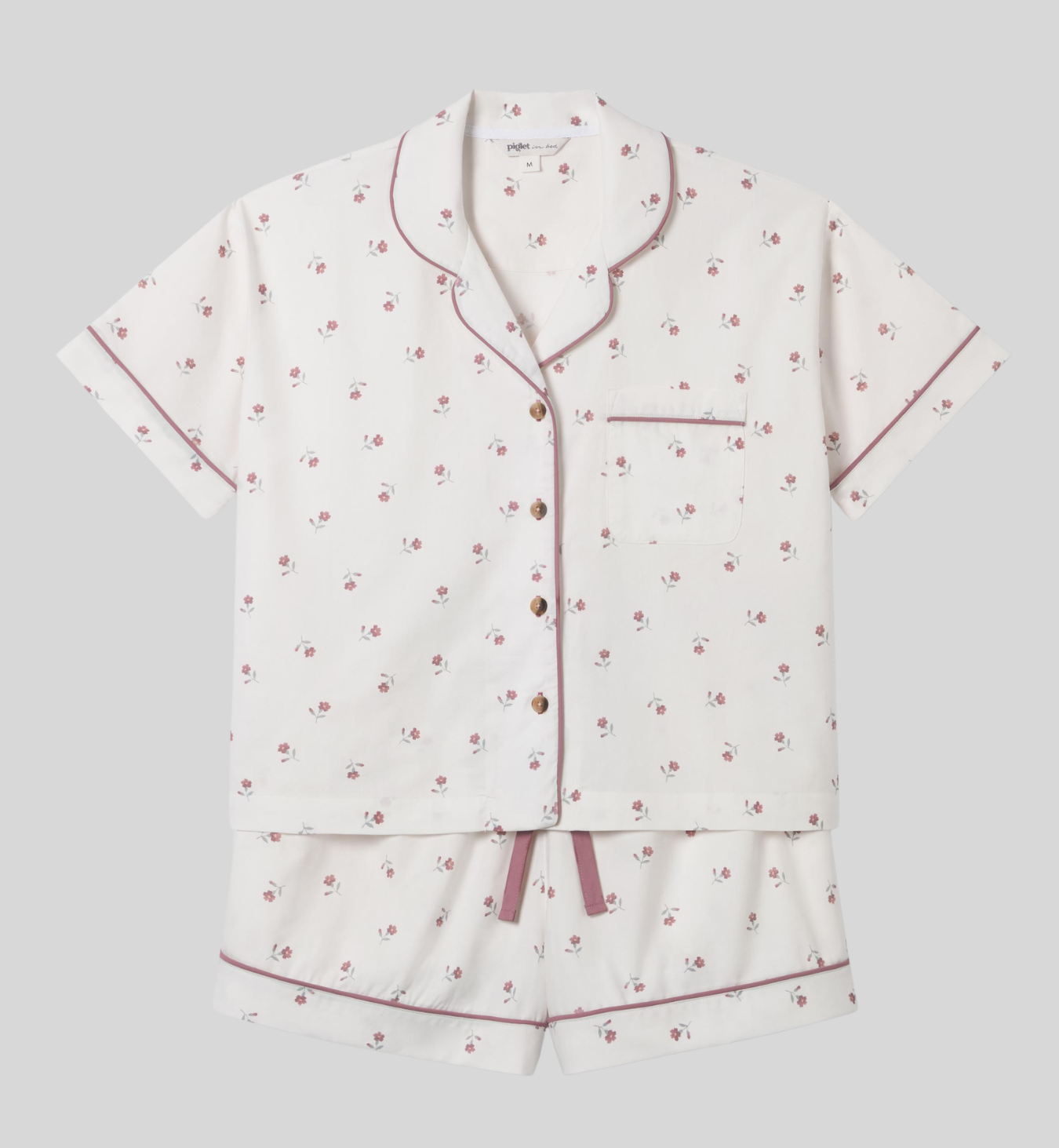 Pearl Posy Bud Cotton Shorts Set