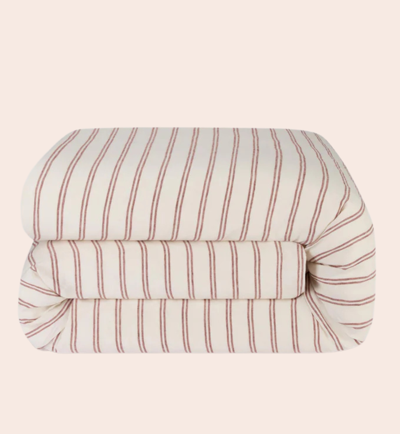 Rhubarb Kemptown Stripe 100% Linen Duvet Cover