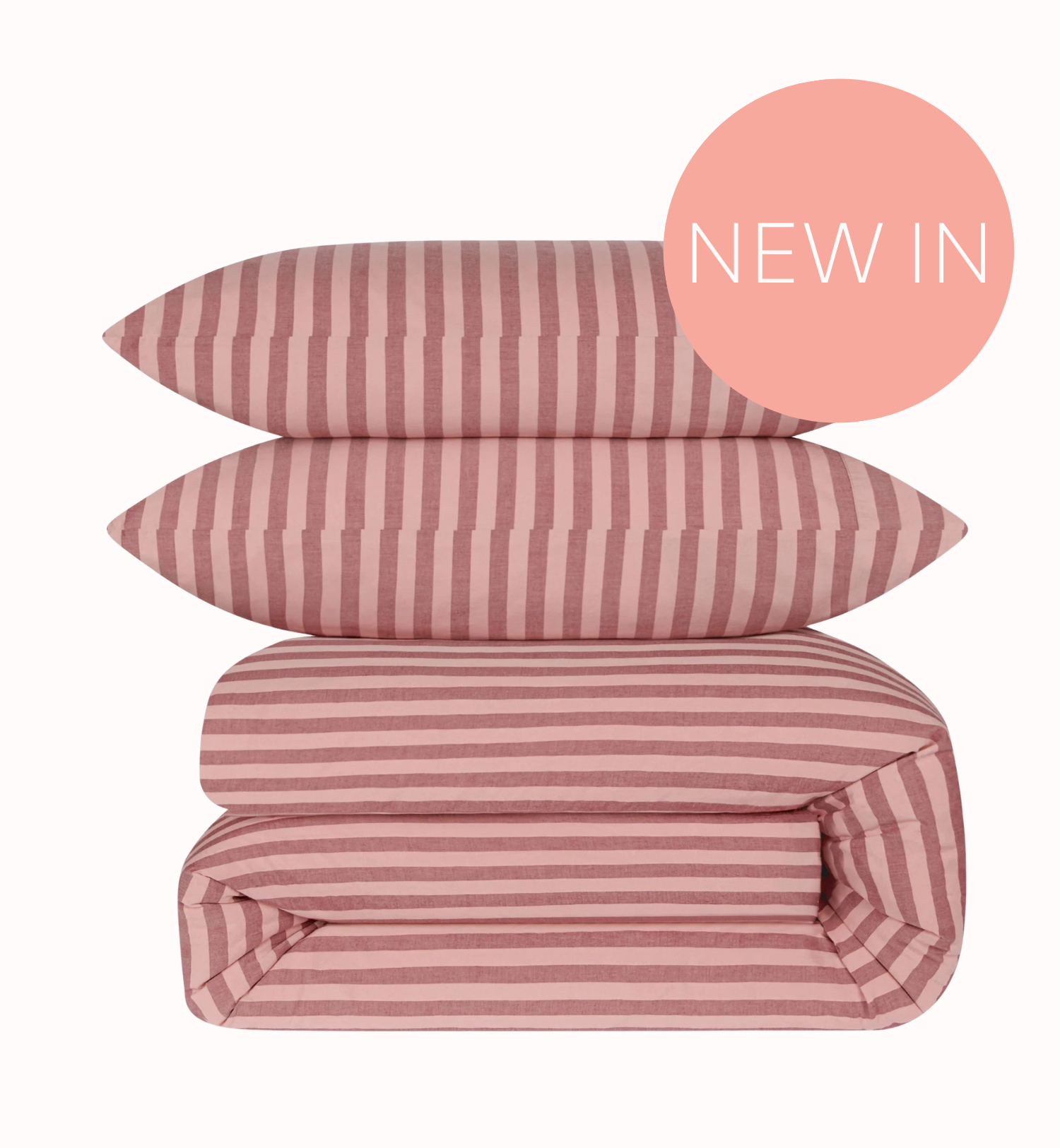 Rhubarb & Rose Pembroke Stripe Cotton Duvet Set