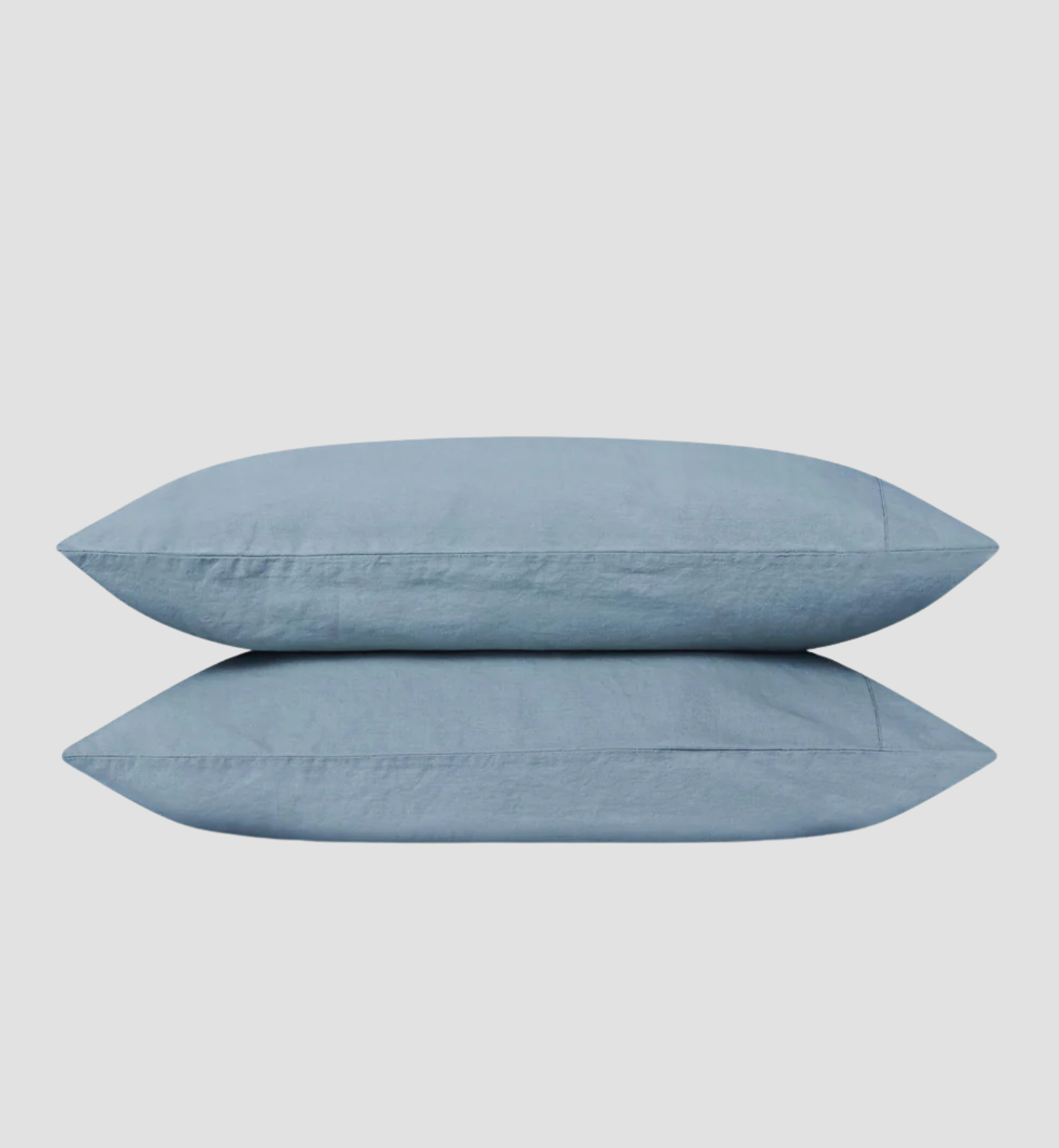 Dusk Blue Linen Blend Pillowcases (Pair)