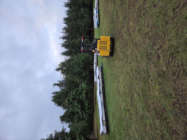 The hives covered with tarp at one of our Vancouver Island yards