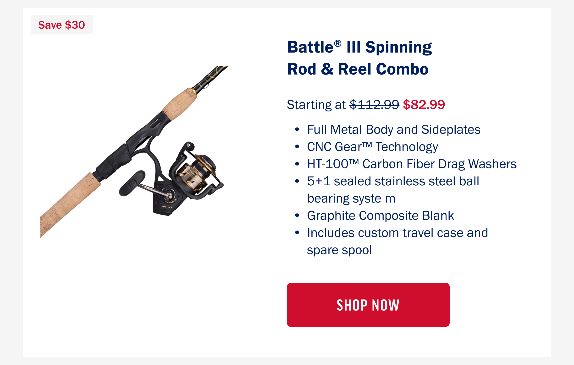 Battle® III Spinning Rod & Reel Combo