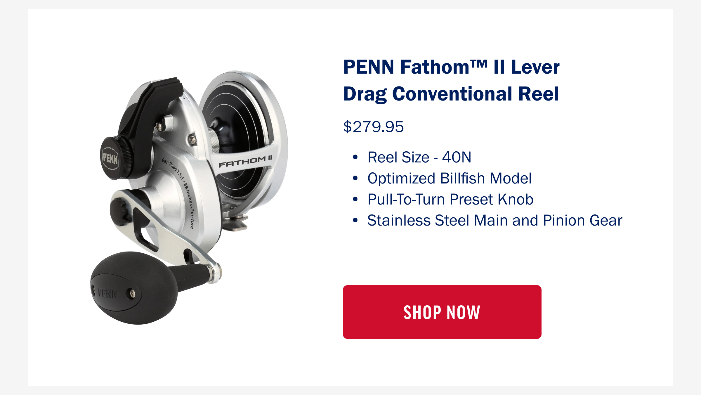 PENN Fathom™ II Lever Drag Conventional Reel
