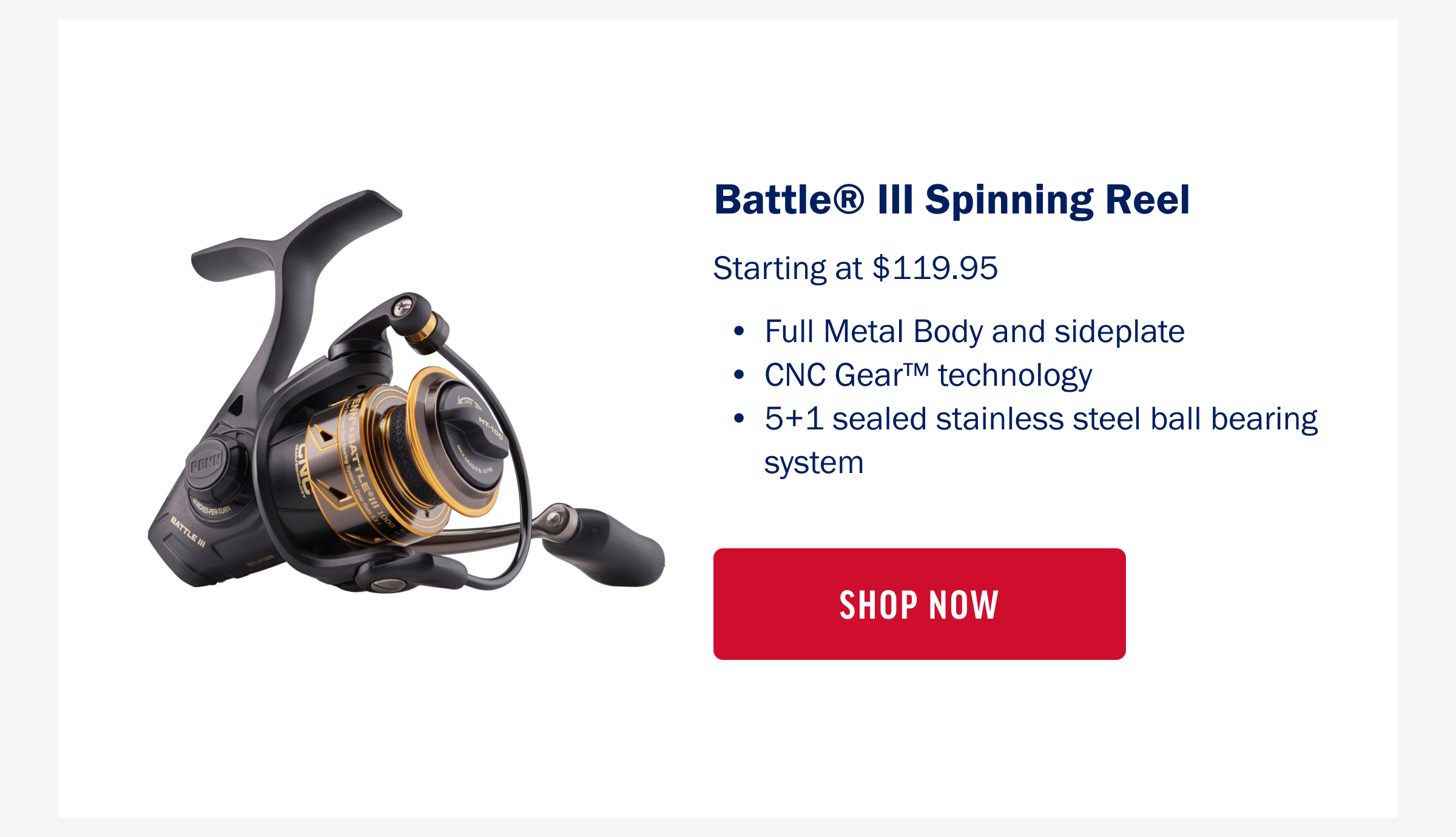 BATTLE® III SPINNING REEL