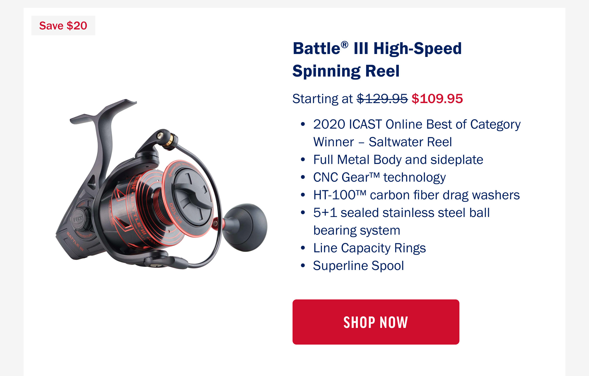 Battle® III High-Speed Spinning Reel