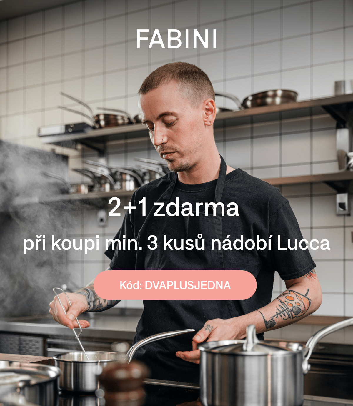 2+1 zdarma při koupi min. 3 kusů nádobí Lucca