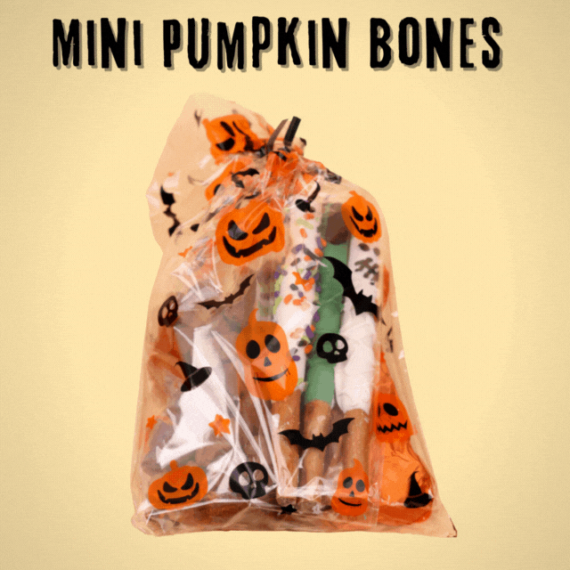 Mini pumpkin bone treats