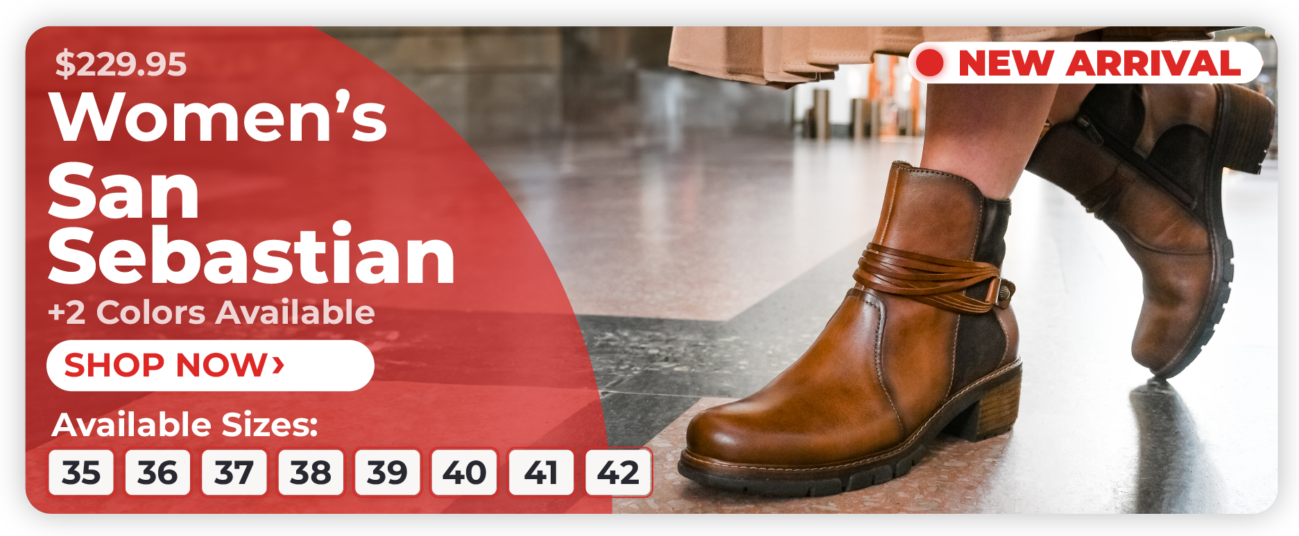 Shop Women's San Sebastian | $229.95 | New Arrival | +2 Colors Available | Available Sizes: 35, 36, 37, 38, 39, 40, 41, 42