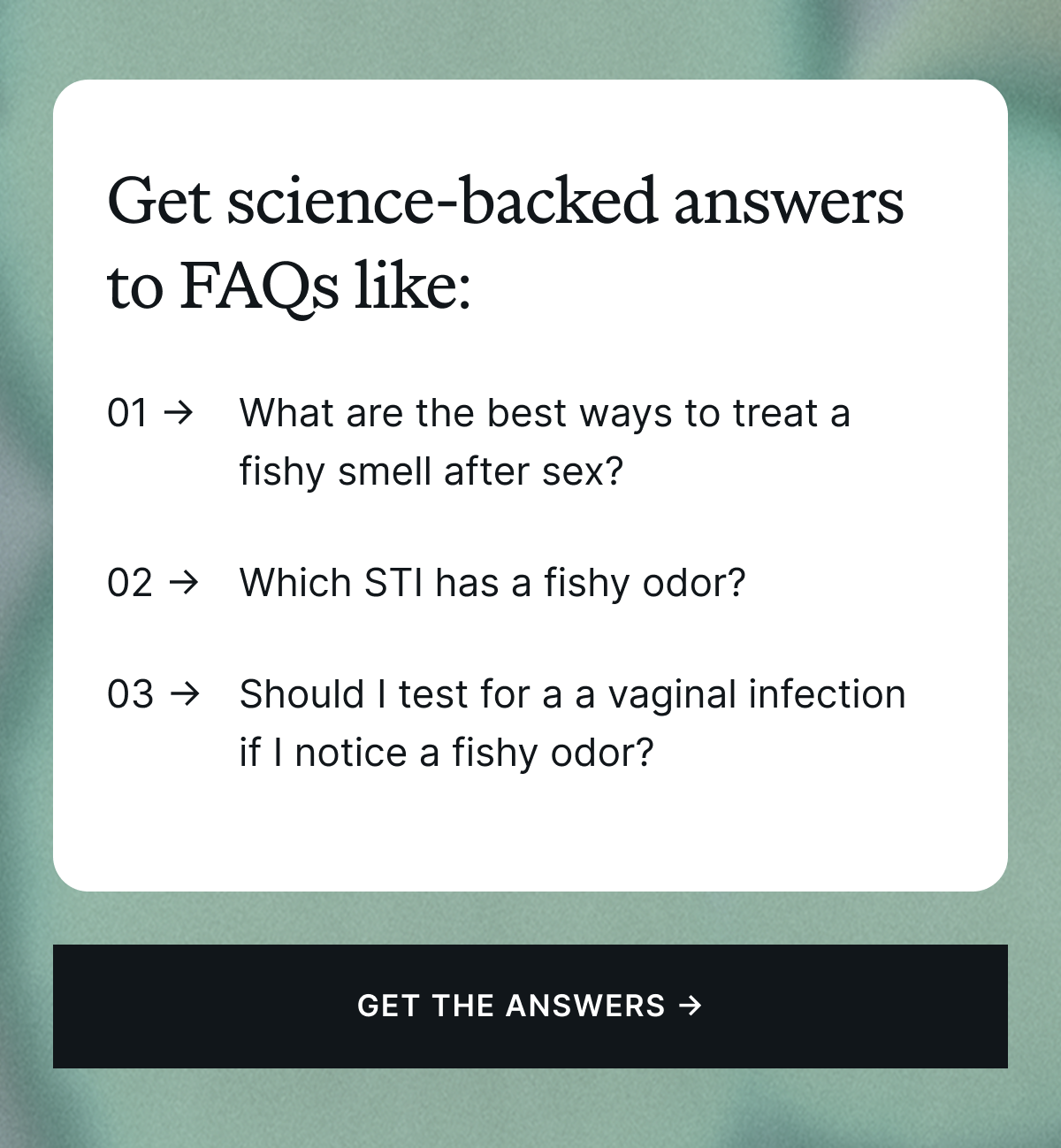 Smelling fishy after sex?