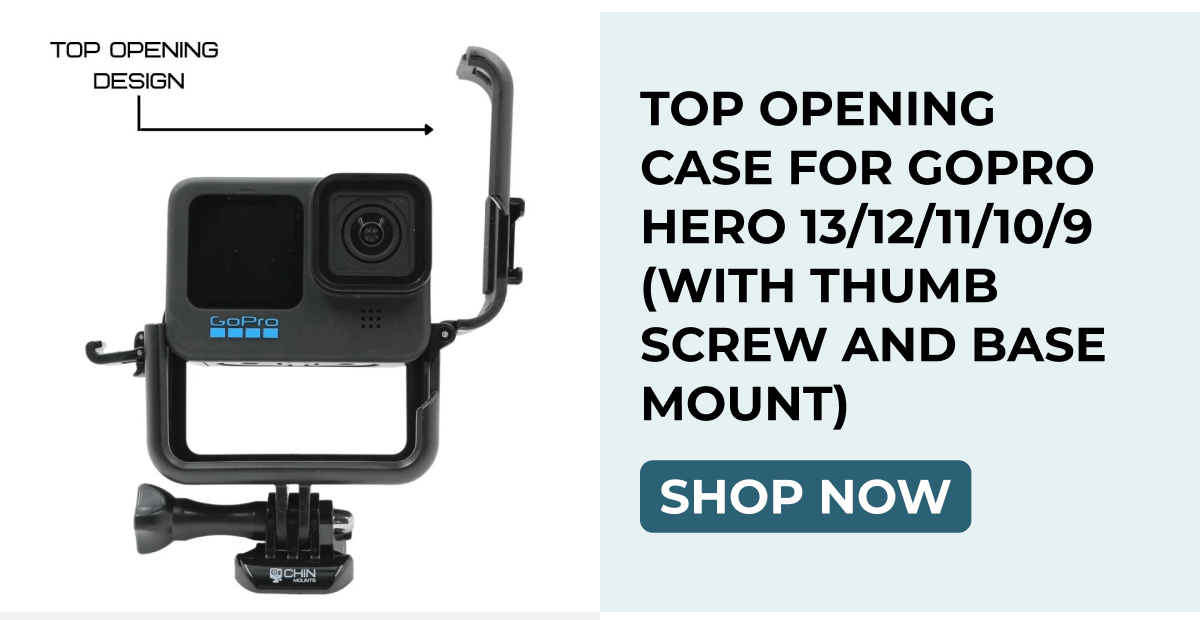 Top opening case for gopro hero 13/12/11/10/9 (with thumb screw and base mount) shop now