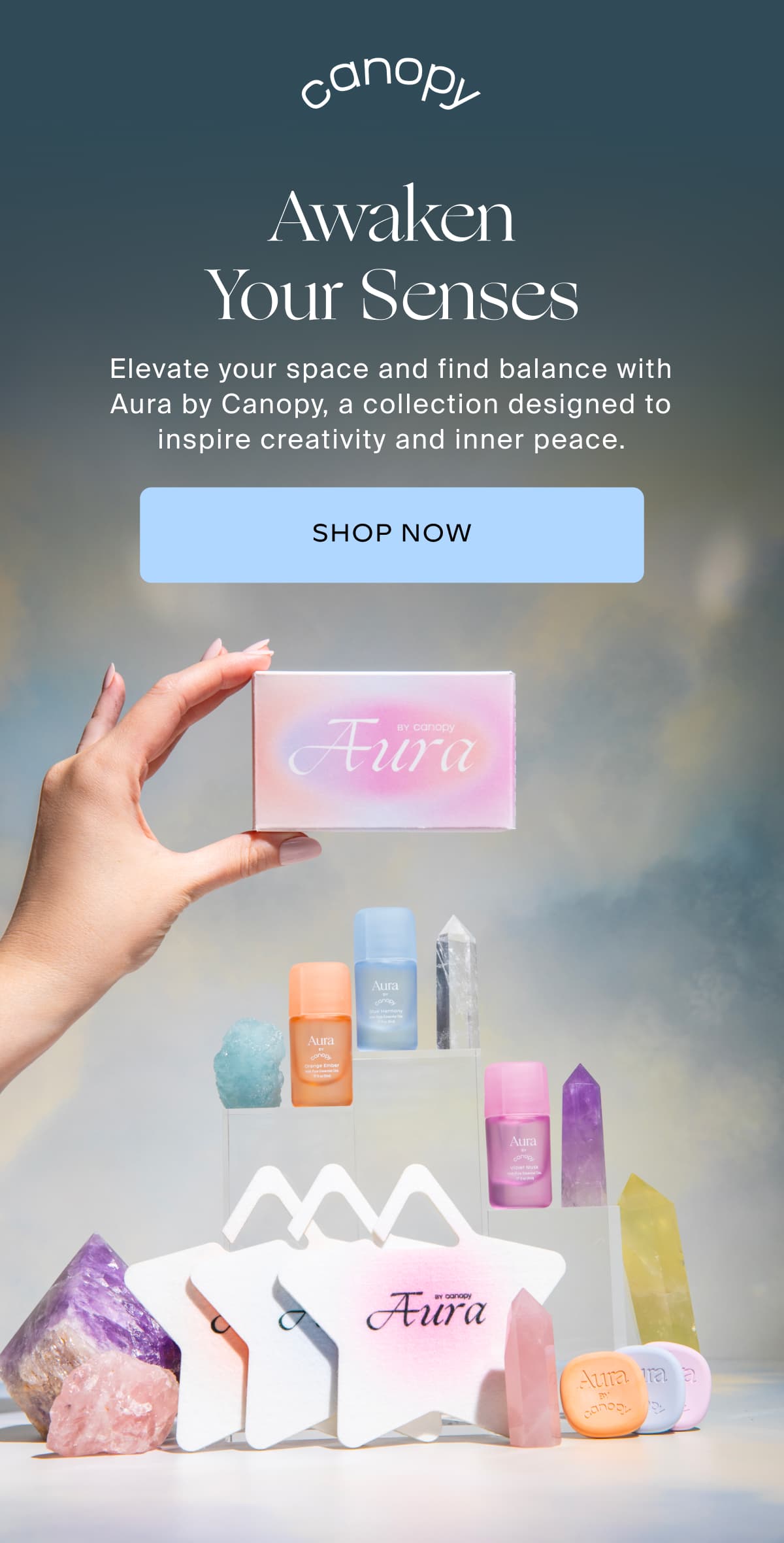 canopy | Awaken Your Senses | Elevate your space and find balance with Aura by Canopy, a collection designed to inspire creativity and inner peace. | SHOP NOW