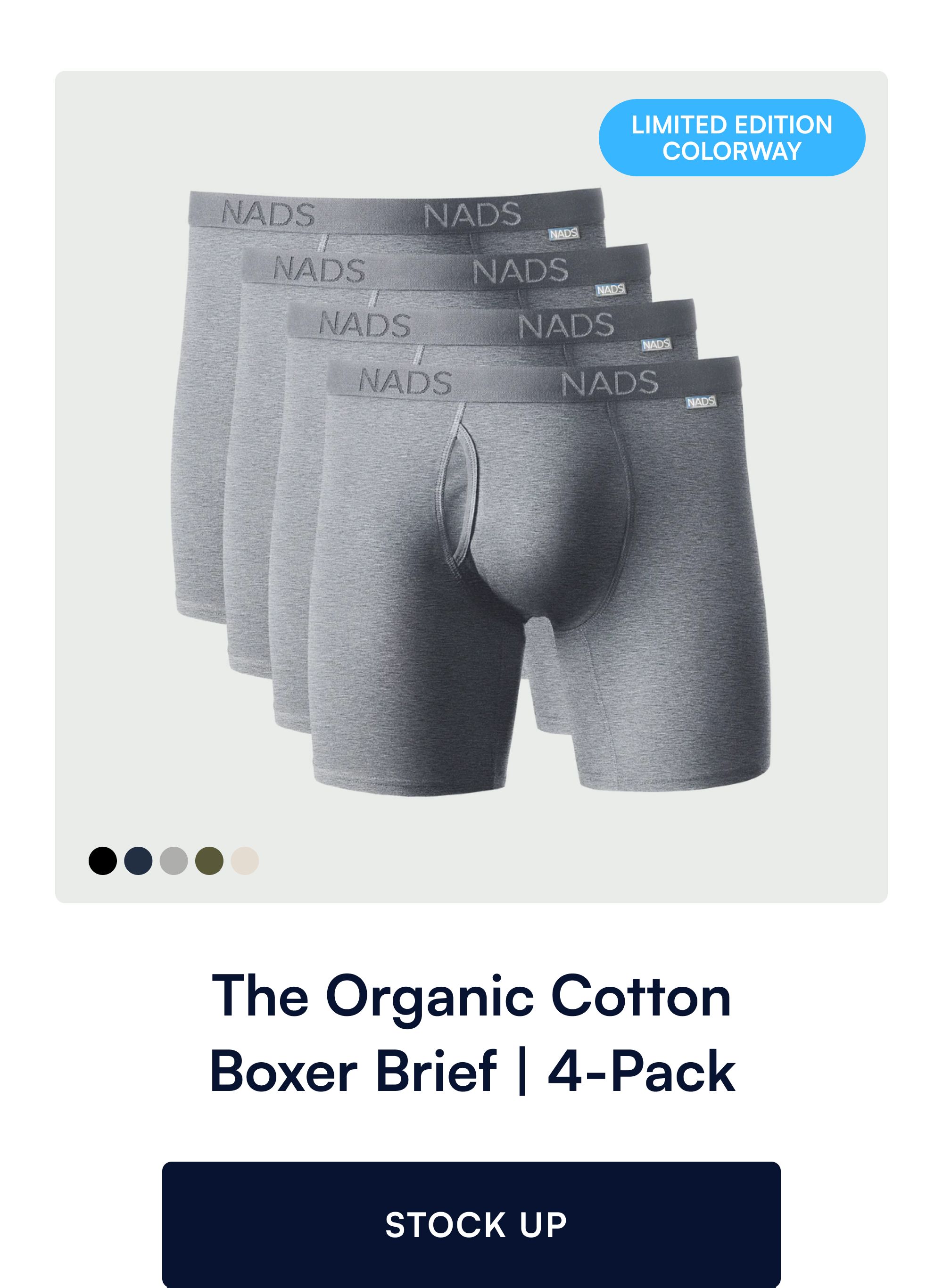Limited Edition Colorway The Organic Cotton Boxer Brief | 4-Pack STOCK UP