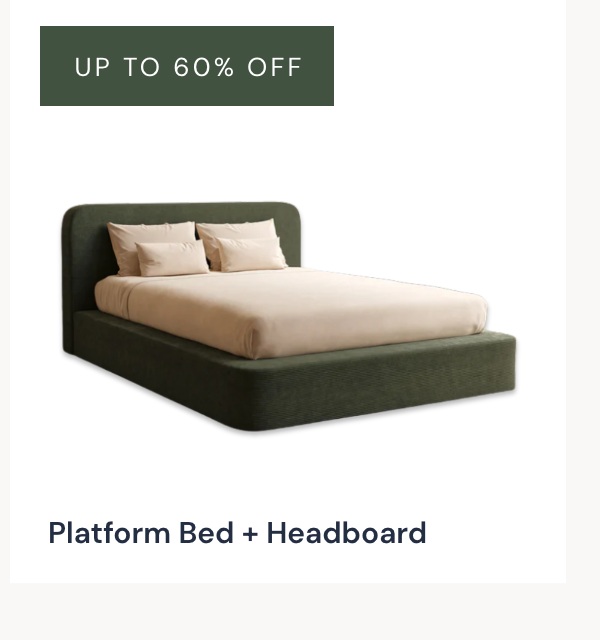 UP TO 60% off Platform Bed + Headboard