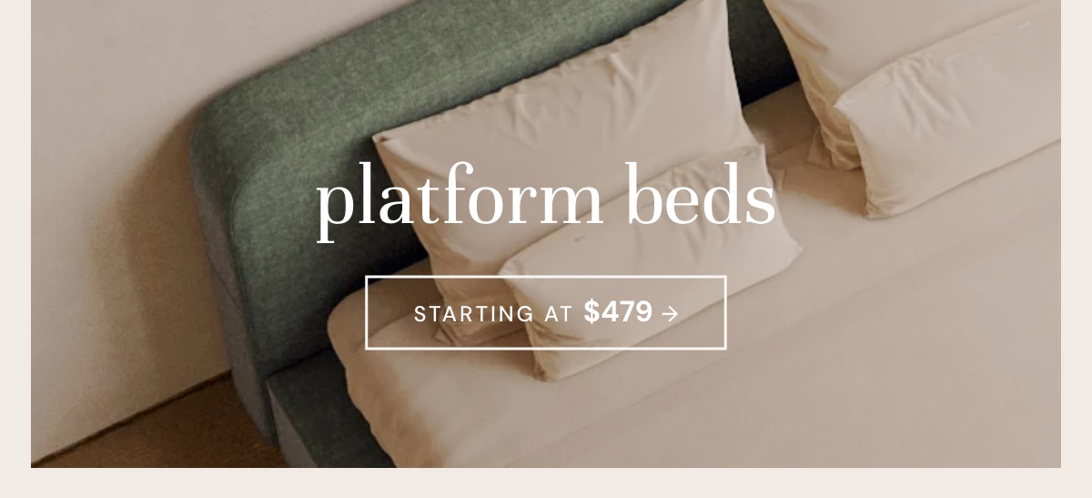 Washable Platform Beds: starting at $479