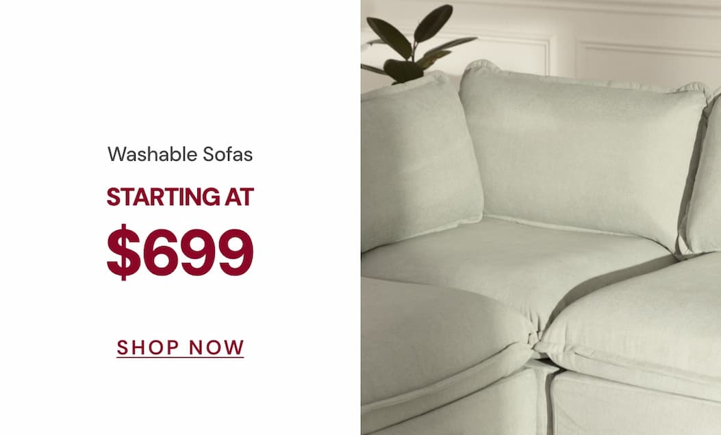 Washable Modular Sofas - starting at $699