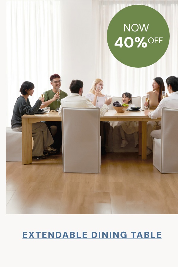 NOW 40% off Extendable Flex Dining Table | 1 to 12 people
