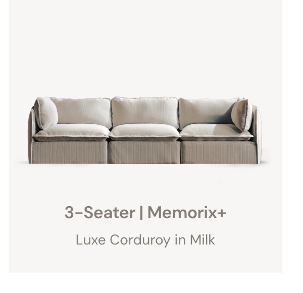 3-Seater | Memorix+ Luxe Corduroy in Milk