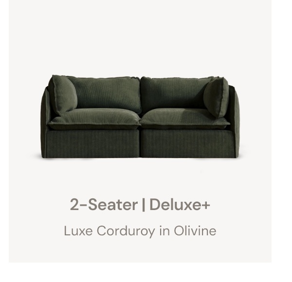 2-Seater | Deluxe+ Luxe Corduroy in Olivine