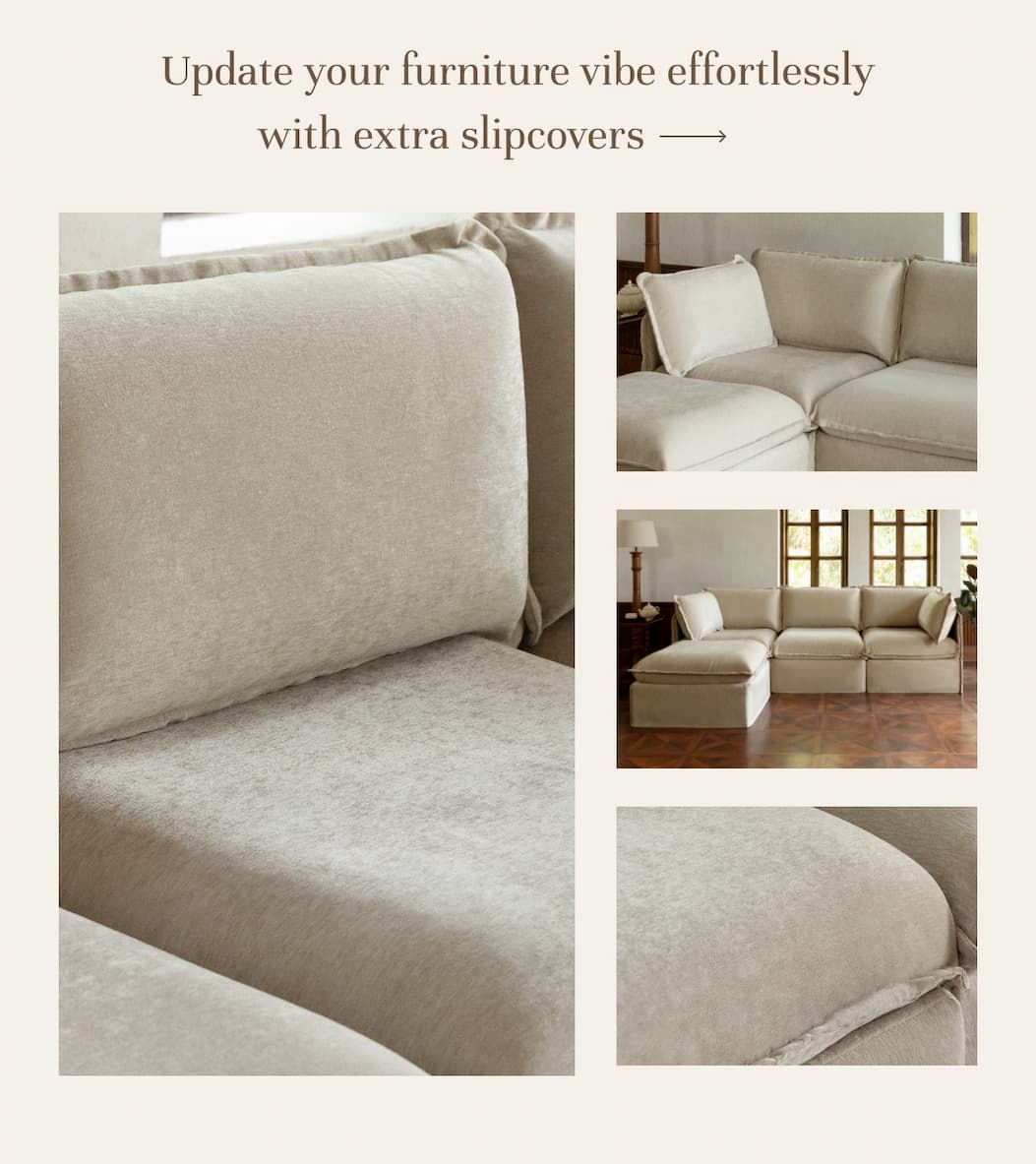 Update your furniture vibe effortlessly with extra slipcovers