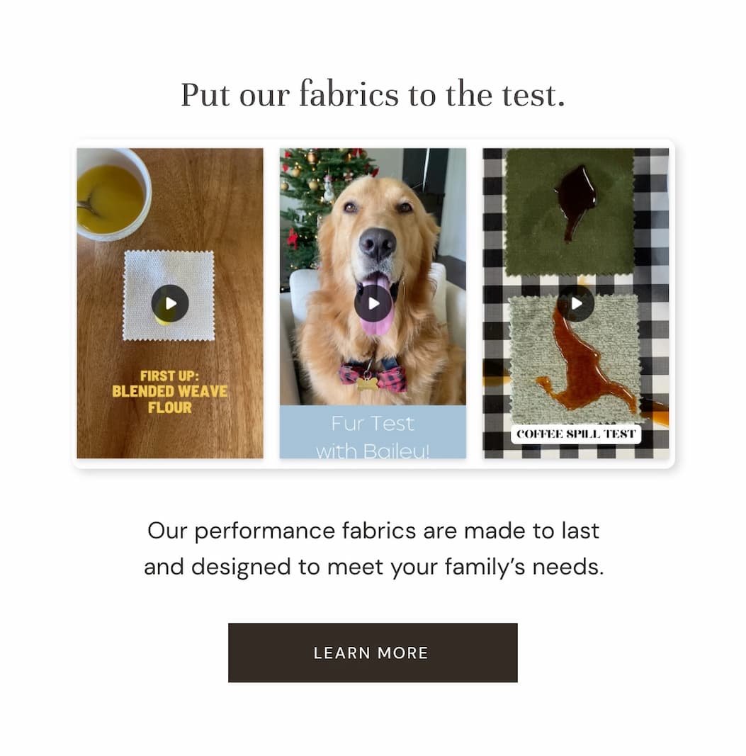 Put our fabrics to the test.