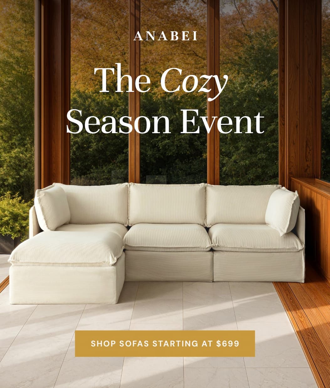 The Cozy Season Event: Sofas starting at $699
