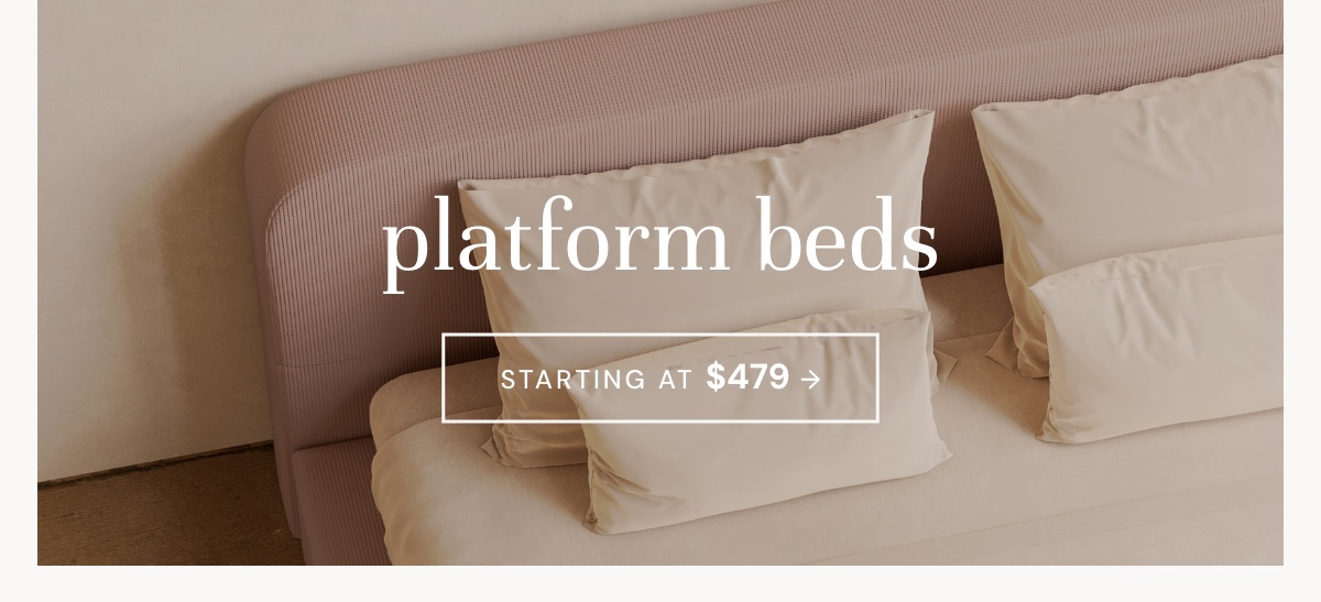 Washable Platform Beds: starting at $479