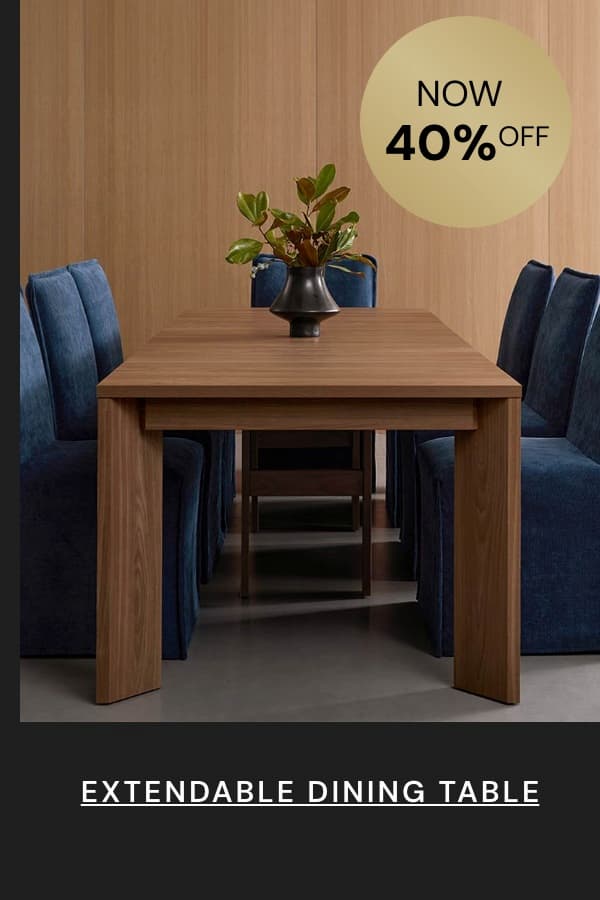 Extendable dining table: NOW 40% off