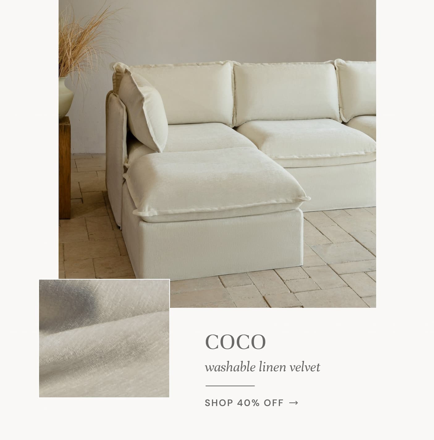 Sofas in Coco - Now 40% off
