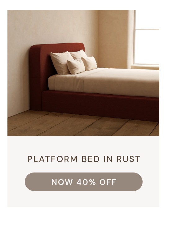 Platform Bed in Rust