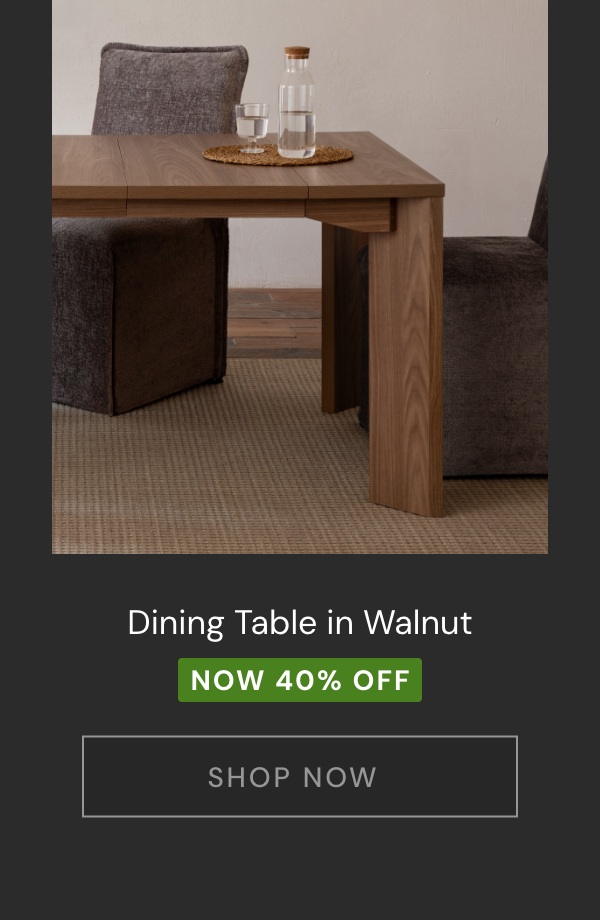 Dining Table in Walnut Now 40% OFF
