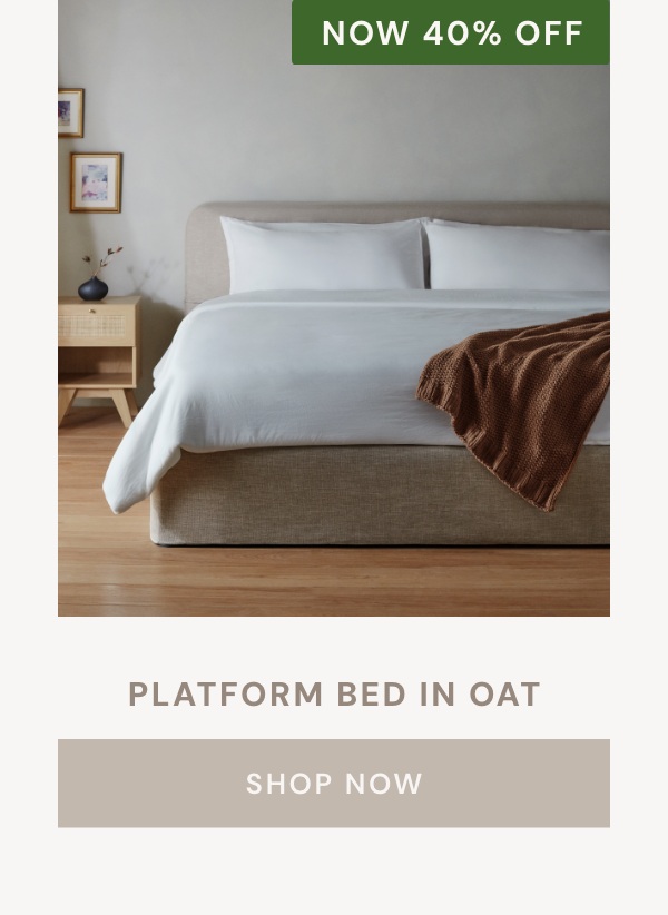 Platform Bed in Oat