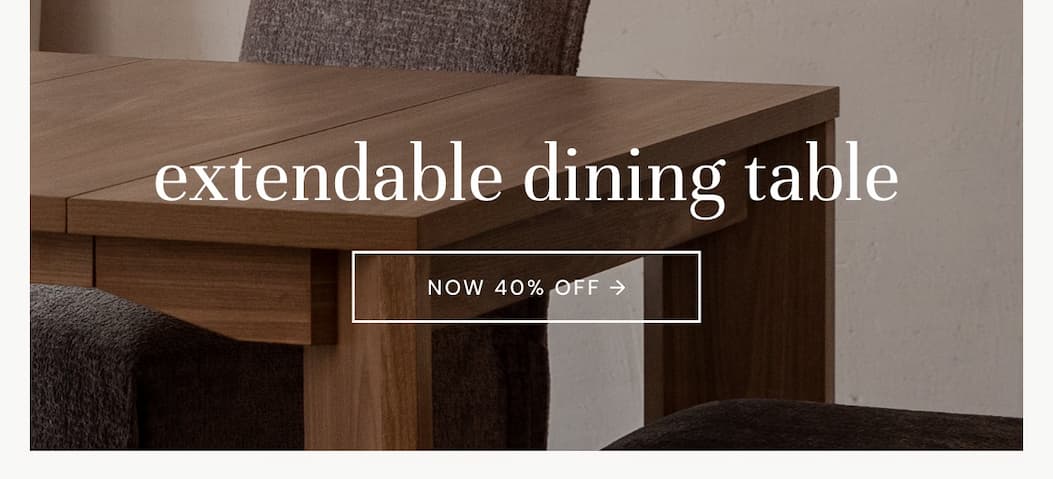 Extendable dining table - Now 40% off
