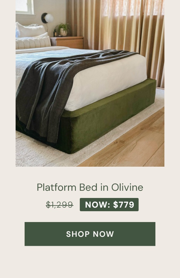 Platform Bed in Olivine