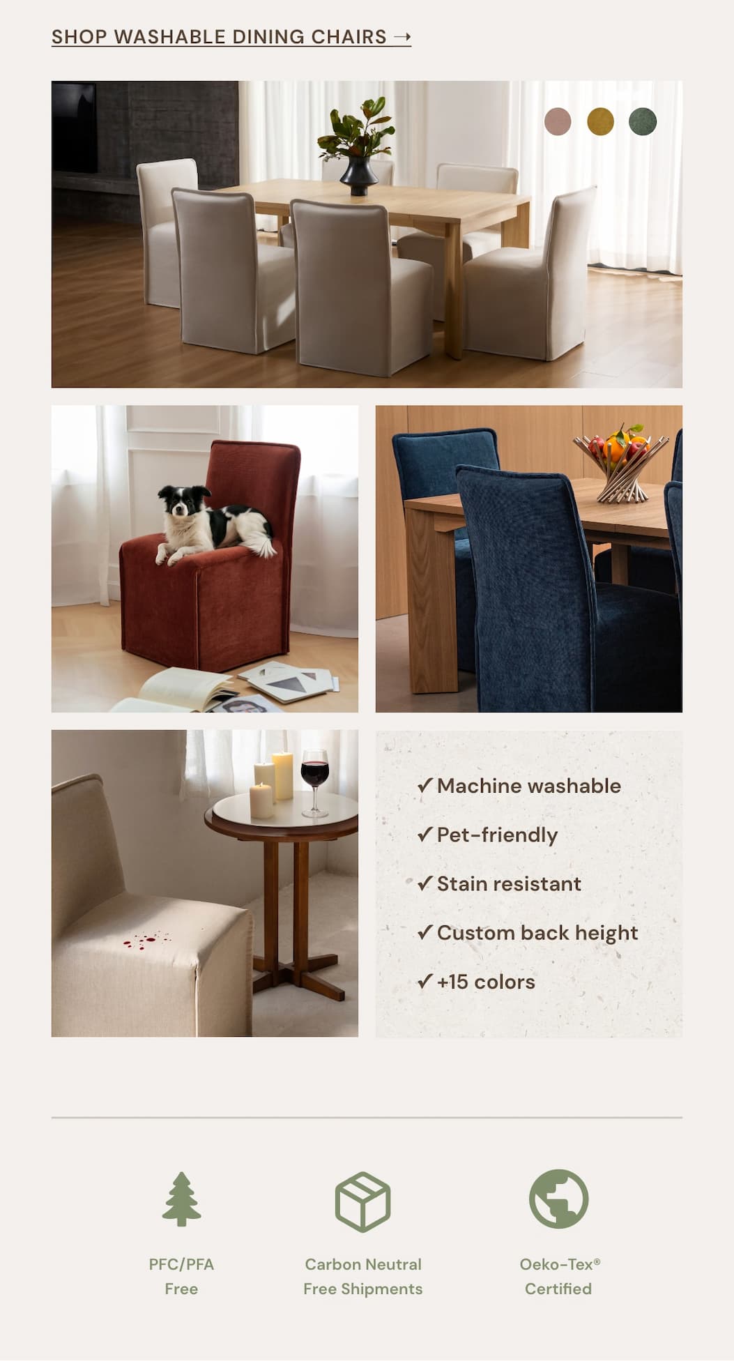 Washable Dining Chairs