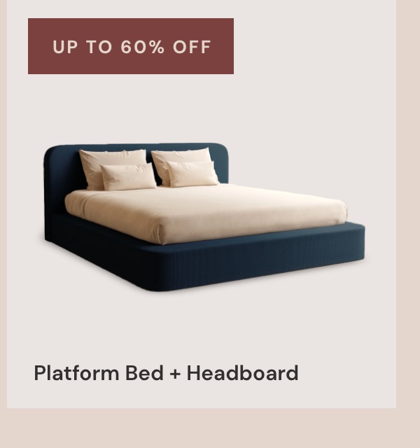 UP TO 60% off Platform Bed + Headboard