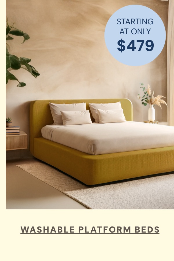 Washable Platform Beds - Starting at only $479