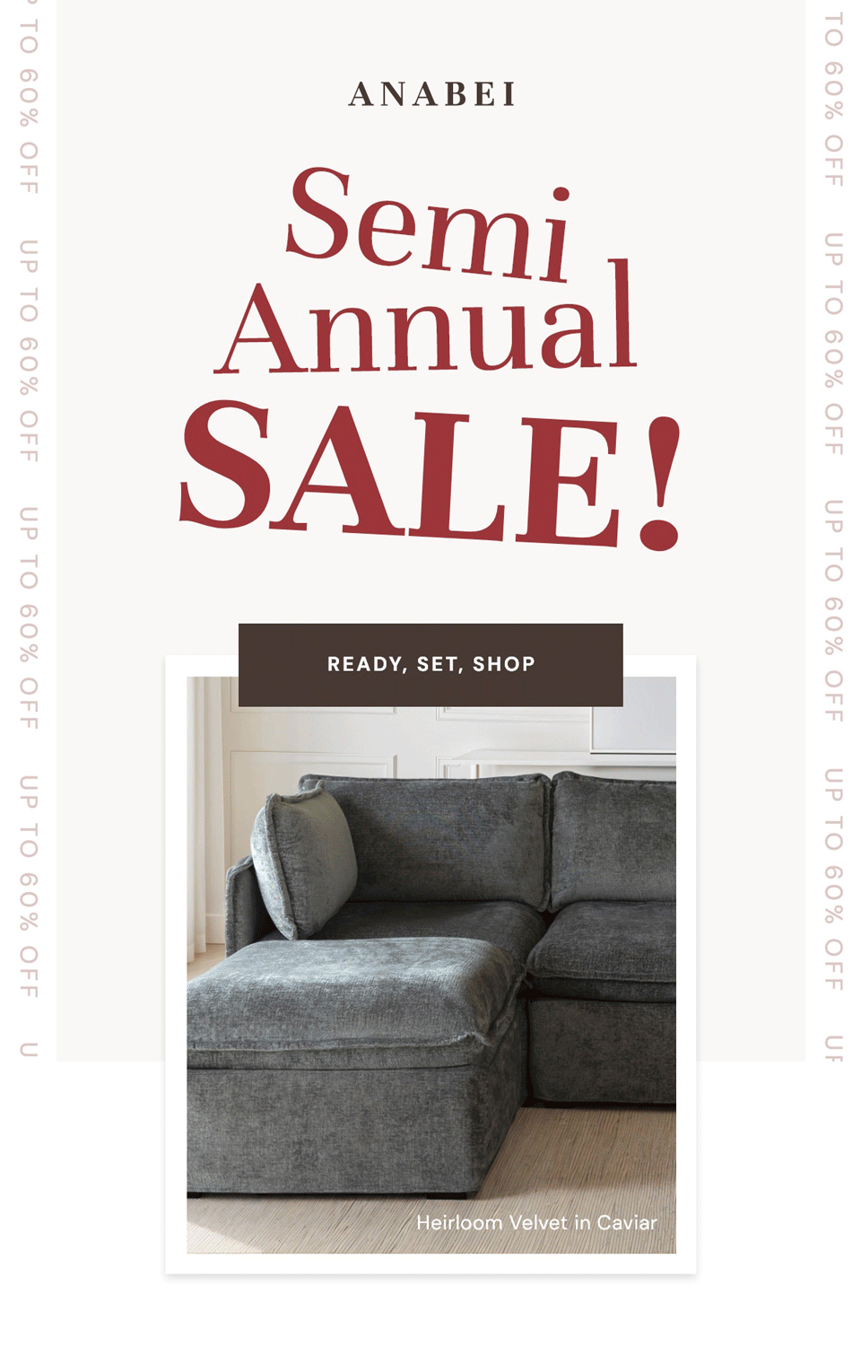 Semi-Annual Sale! Up to 60% off sitewide