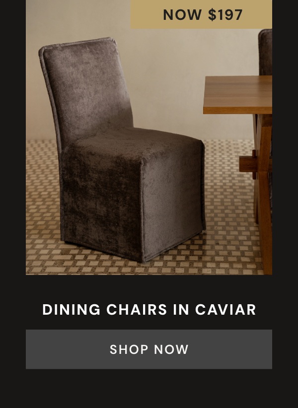 Dining Chairs in Caviar. Now $197.